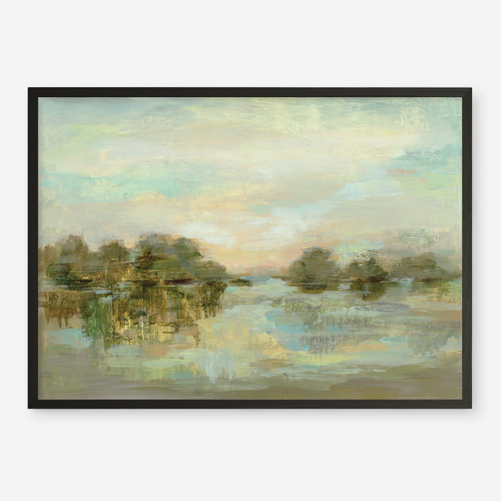 Shop Dreamy Lake Green Art Print a painted style wall art print from The Print Emporium wall artwork collection - Buy Australian made fine art painting style poster and framed prints for the home and your interior decor room, TPE-WA-33289-AP