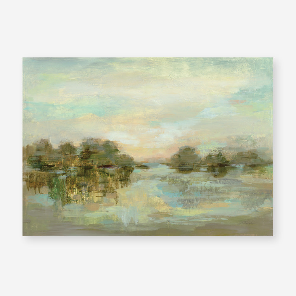 Shop Dreamy Lake Green Art Print a painted style wall art print from The Print Emporium wall artwork collection - Buy Australian made fine art painting style poster and framed prints for the home and your interior decor room, TPE-WA-33289-AP