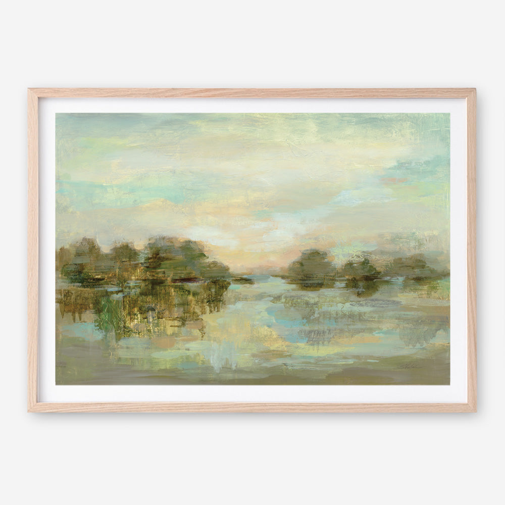 Shop Dreamy Lake Green Art Print a painted style wall art print from The Print Emporium wall artwork collection - Buy Australian made fine art painting style poster and framed prints for the home and your interior decor room, TPE-WA-33289-AP
