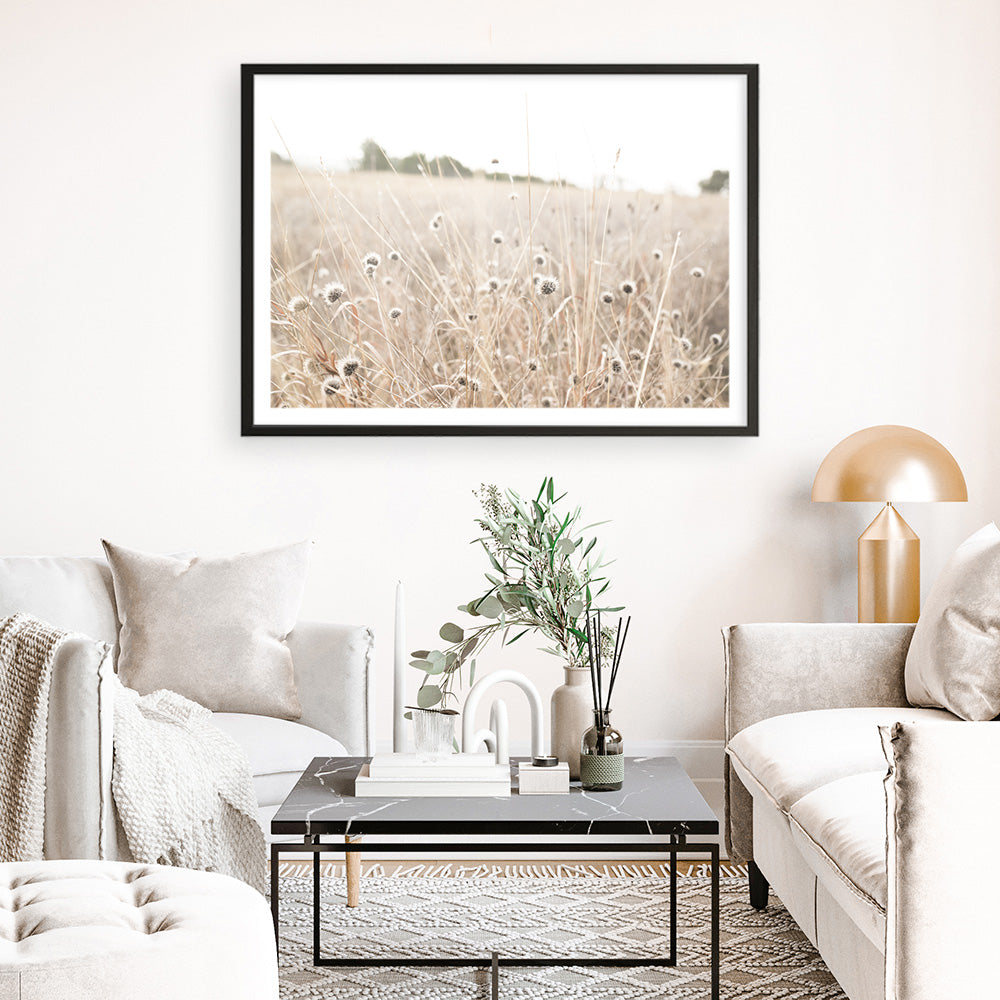 Shop Dried Flower Field Photo Art Print a coastal themed photography wall art print from The Print Emporium wall artwork collection - Buy Australian made fine art poster and framed prints for the home and your interior decor, TPE-919-AP