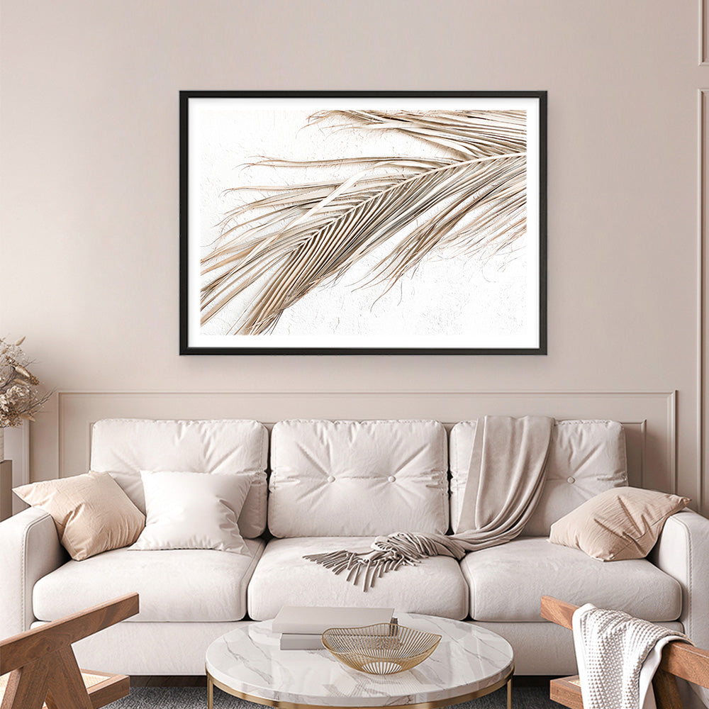 Shop Dried Palm Leaf I Photo Art Print a coastal themed photography wall art print from The Print Emporium wall artwork collection - Buy Australian made fine art poster and framed prints for the home and your interior decor, TPE-1234-AP