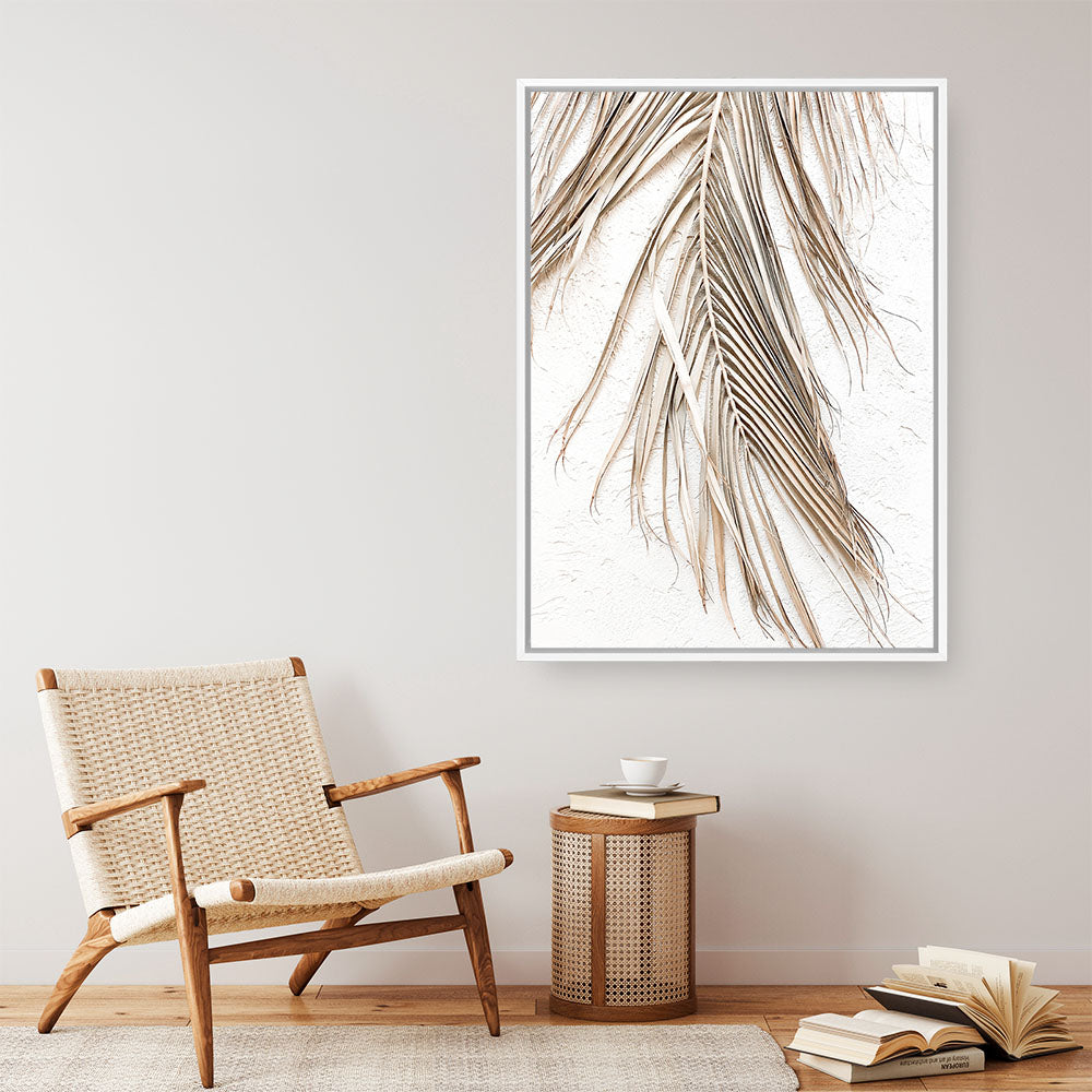 Shop Dried Palm Leaf II Photo Canvas Print a coastal themed photography framed stretched canvas print from The Print Emporium wall artwork collection - Buy Australian made prints for the home and your interior decor space, TPE-1235-CA-35X46-NF