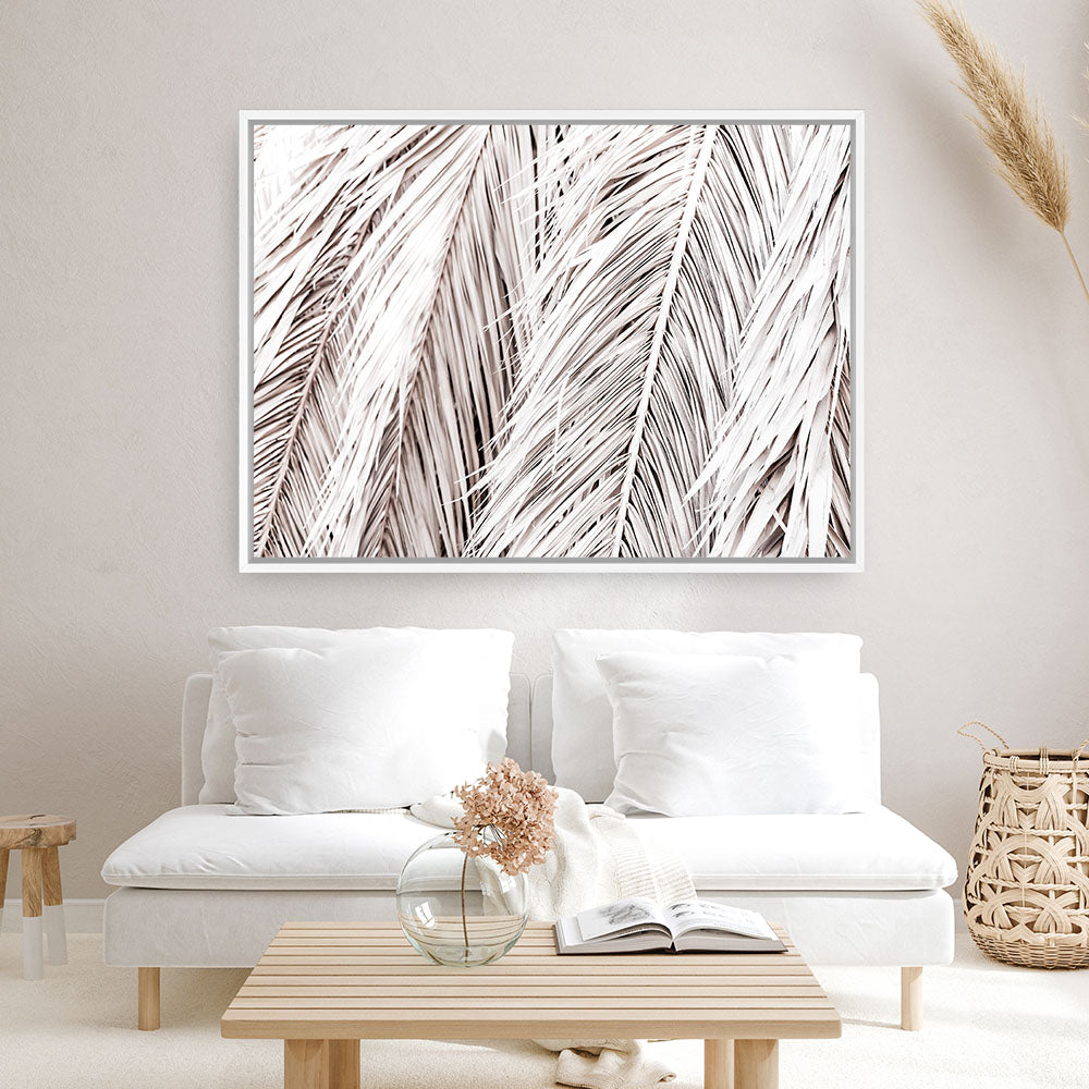 Shop Dried Palm Leaves Photo Canvas Print a photography framed stretched canvas print from The Print Emporium wall artwork collection - Buy Australian made prints for the home and your interior decor space, TPE-701-CA-35X46-NF