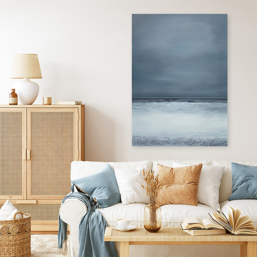 Shop Dusk Horizon I Canvas Print a coastal themed painted framed canvas wall art print from The Print Emporium artwork collection - Buy Australian made fine art painting style stretched canvas prints for the home and your interior decor space, TPE-420-CA-35X46-NF