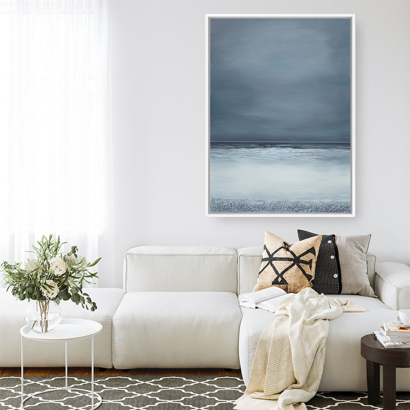 Shop Dusk Horizon I Canvas Print a coastal themed painted framed canvas wall art print from The Print Emporium artwork collection - Buy Australian made fine art painting style stretched canvas prints for the home and your interior decor space, TPE-420-CA-35X46-NF