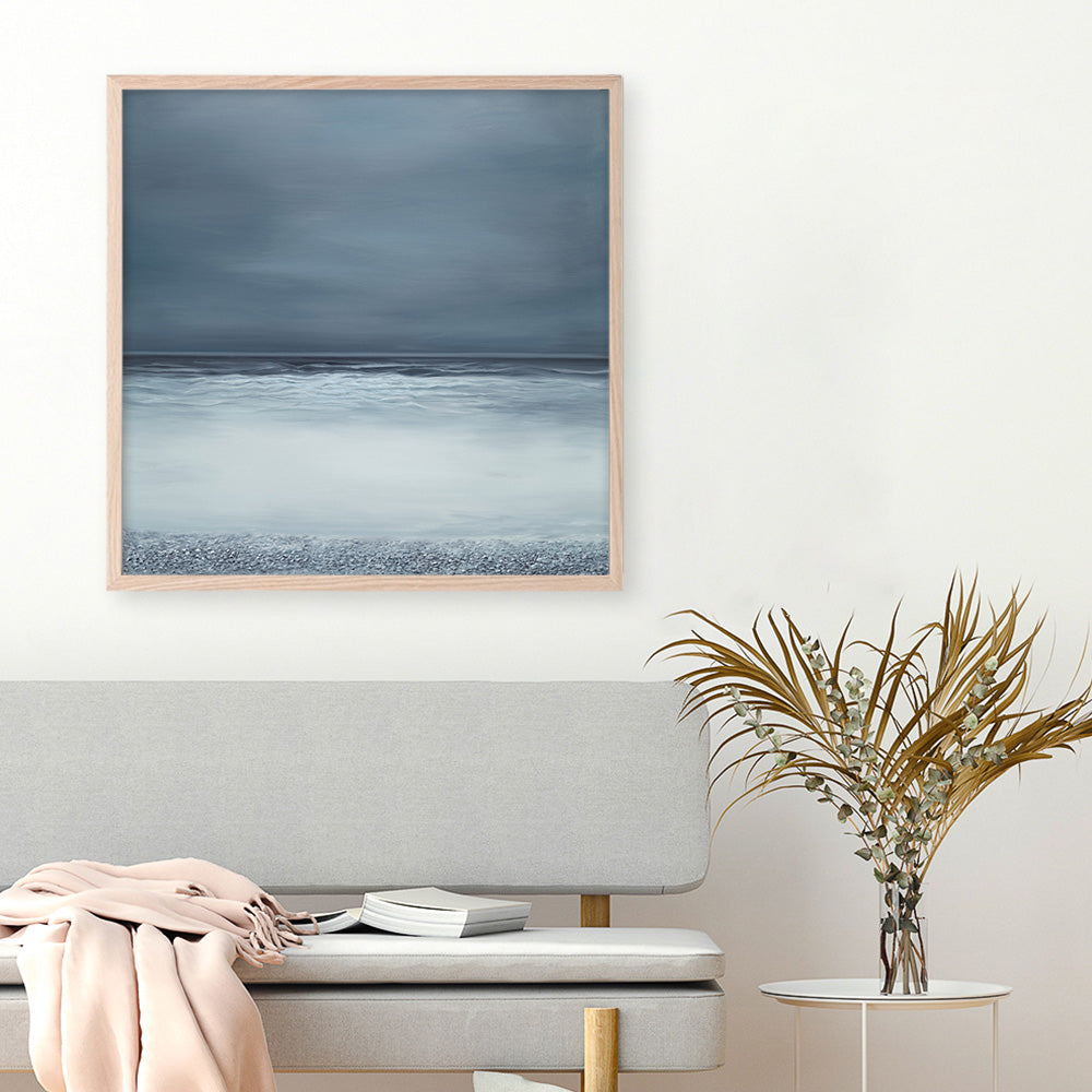 Shop Dusk Horizon I (Square) Art Print a coastal themed painted wall art print from The Print Emporium wall artwork collection - Buy Australian made fine art painting style poster and framed prints for the home and your interior decor room, TPE-419-AP