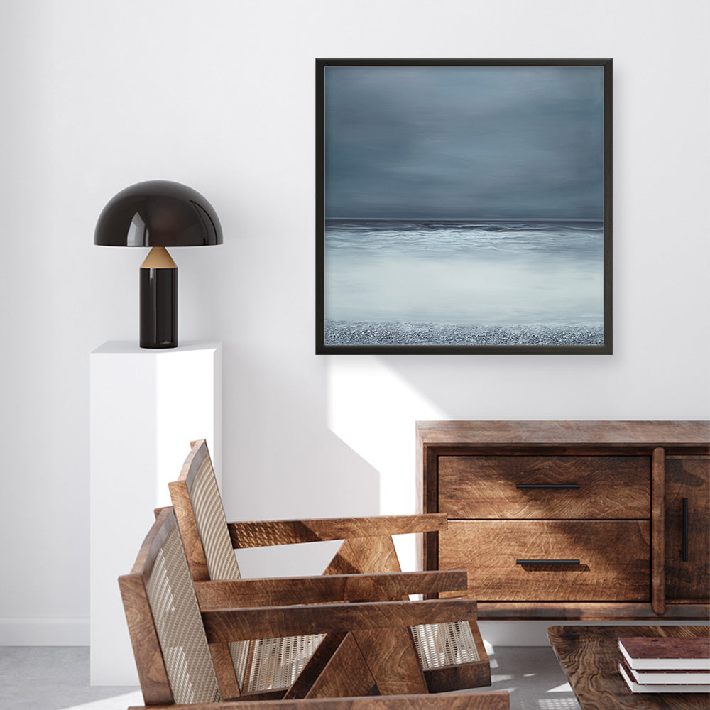 Shop Dusk Horizon I (Square) Art Print a coastal themed painted wall art print from The Print Emporium wall artwork collection - Buy Australian made fine art painting style poster and framed prints for the home and your interior decor room, TPE-419-AP
