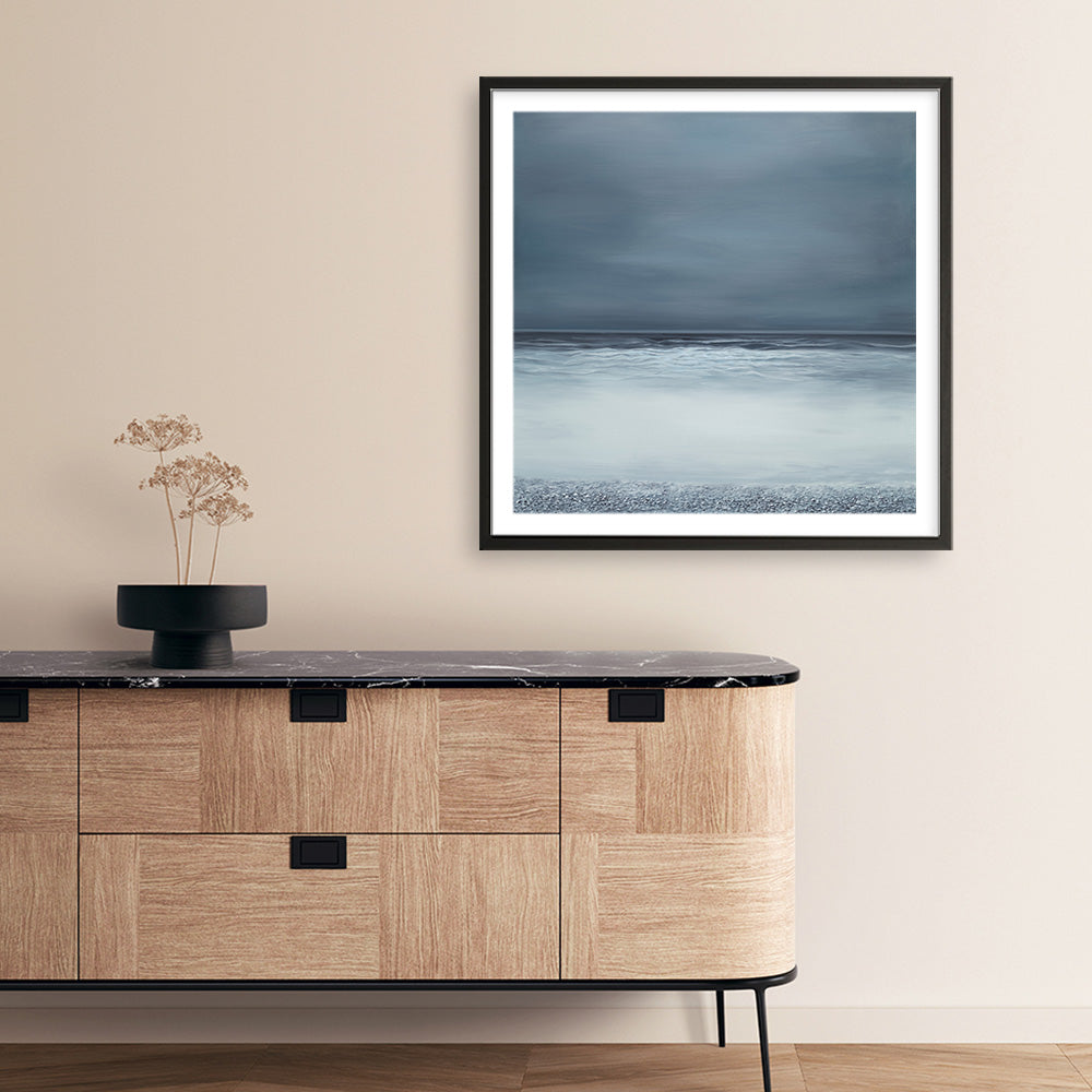 Shop Dusk Horizon I (Square) Art Print a coastal themed painted wall art print from The Print Emporium wall artwork collection - Buy Australian made fine art painting style poster and framed prints for the home and your interior decor room, TPE-419-AP