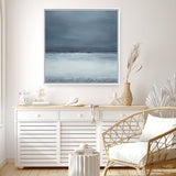 Shop Dusk Horizon I (Square) Canvas Print a coastal themed painted framed canvas wall art print from The Print Emporium artwork collection - Buy Australian made fine art painting style stretched canvas prints for the home and your interior decor space, TPE-419-CA-40X40-NF