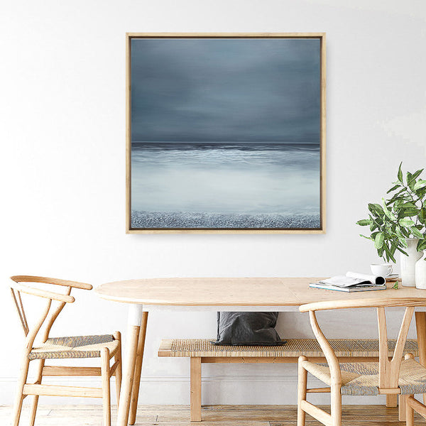 Shop Dusk Horizon I (Square) Canvas Print a coastal themed painted framed canvas wall art print from The Print Emporium artwork collection - Buy Australian made fine art painting style stretched canvas prints for the home and your interior decor space, TPE-419-CA-40X40-NF