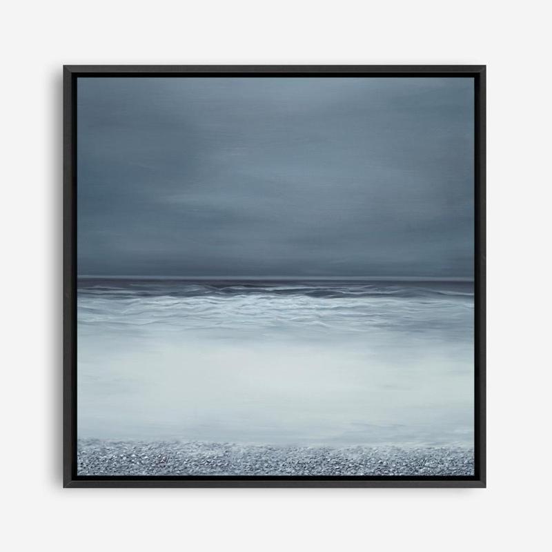 Shop Dusk Horizon I (Square) Canvas Print a coastal themed painted framed canvas wall art print from The Print Emporium artwork collection - Buy Australian made fine art painting style stretched canvas prints for the home and your interior decor space, TPE-419-CA-40X40-NF