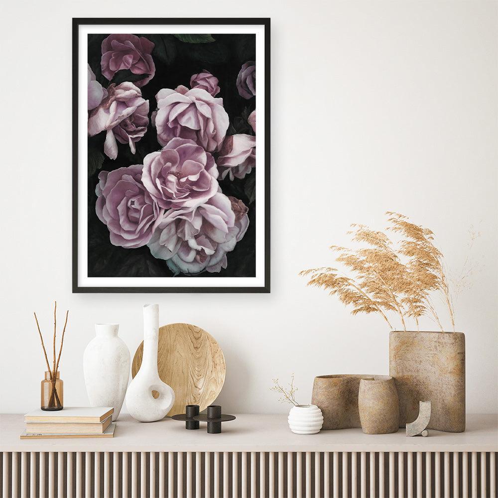 Shop Dusty Pink Roses Art Print a floral themed painted wall art print from The Print Emporium wall artwork collection - Buy Australian made fine art painting style poster and framed prints for the home and your interior decor room, TPE-018-AP
