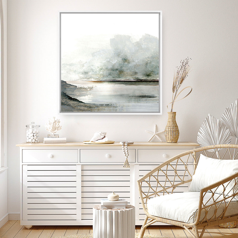 Shop Ebb (Square) Canvas Print a painted abstract themed framed canvas wall art print from The Print Emporium artwork collection - Buy Australian made fine art painting style stretched canvas prints for the home and your interior decor space, TPE-DH-156-CA-40X40-NF