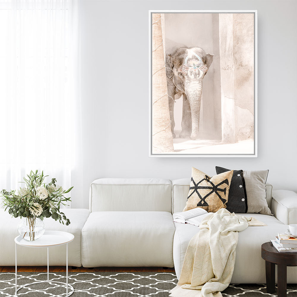 Shop Elephant Steps Photo Canvas Print a Moroccan desert boho themed photography framed stretched canvas print from The Print Emporium wall artwork collection - Buy Australian made prints for the home and your interior decor space, TPE-1126-CA-35X46-NF