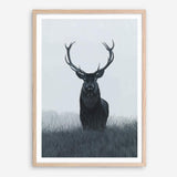 Shop Elk Art Print a blue toned animal deer style themed painted wall art print from The Print Emporium wall artwork collection - Buy Australian made fine art painting style poster and framed prints for the home and your interior decor room, TPE-042-AP