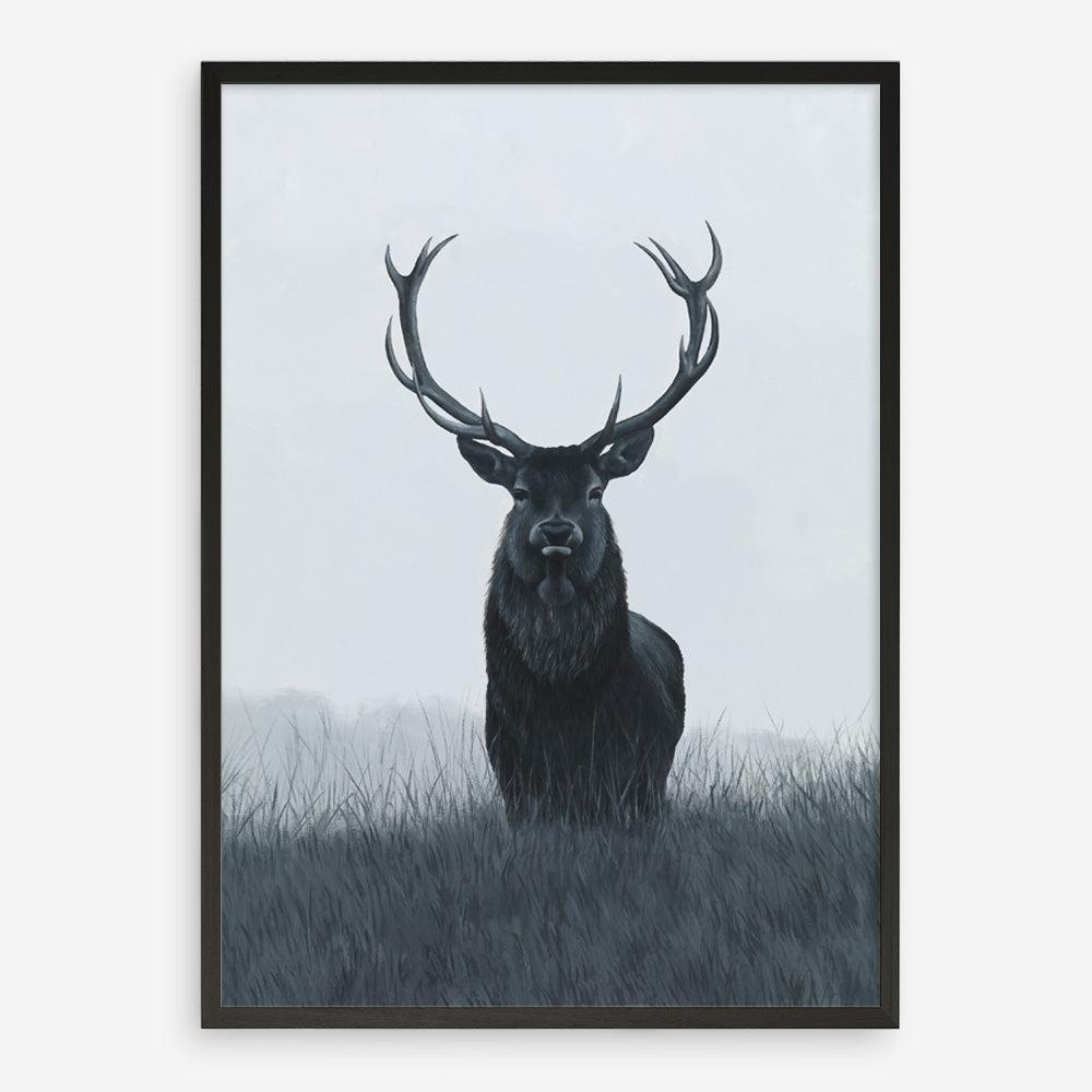 Shop Elk Art Print a blue toned animal deer style themed painted wall art print from The Print Emporium wall artwork collection - Buy Australian made fine art painting style poster and framed prints for the home and your interior decor room, TPE-042-AP