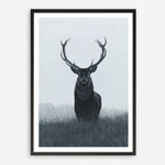 Shop Elk Art Print a blue toned animal deer style themed painted wall art print from The Print Emporium wall artwork collection - Buy Australian made fine art painting style poster and framed prints for the home and your interior decor room, TPE-042-AP