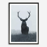 Shop Elk Art Print a blue toned animal deer style themed painted wall art print from The Print Emporium wall artwork collection - Buy Australian made fine art painting style poster and framed prints for the home and your interior decor room, TPE-042-AP