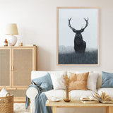 Shop Elk Art Print a blue toned animal deer style themed painted wall art print from The Print Emporium wall artwork collection - Buy Australian made fine art painting style poster and framed prints for the home and your interior decor room, TPE-042-AP