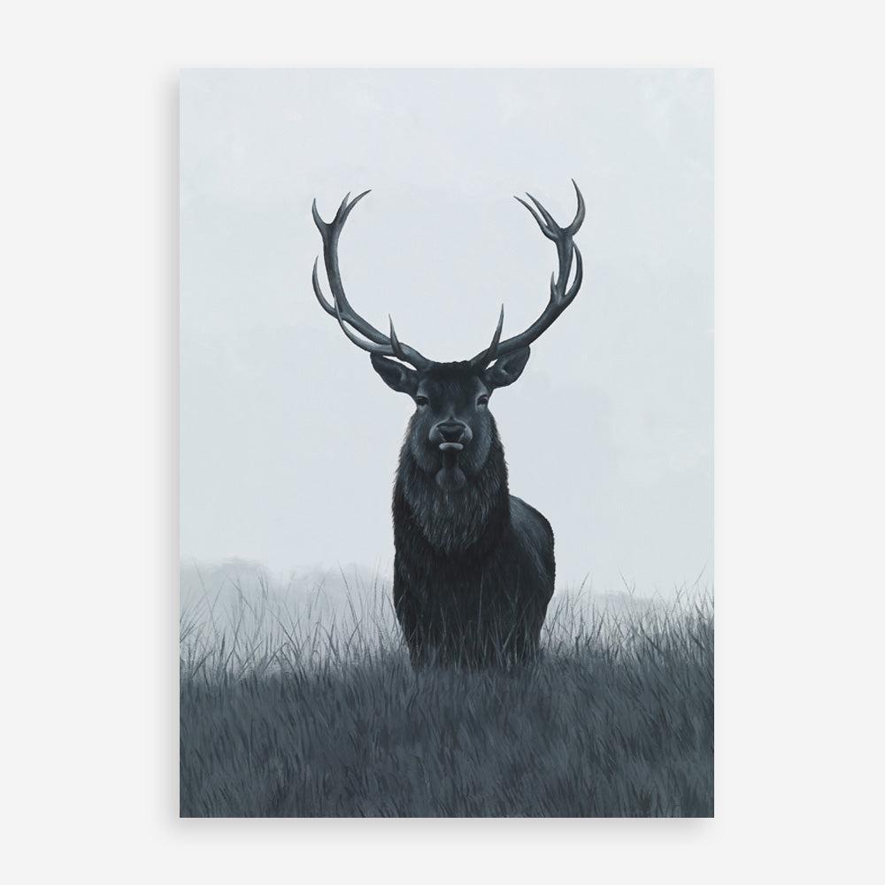 Shop Elk Art Print a blue toned animal deer style themed painted wall art print from The Print Emporium wall artwork collection - Buy Australian made fine art painting style poster and framed prints for the home and your interior decor room, TPE-042-AP
