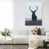 Shop Elk Canvas Print a blue toned animal deer style themed painted framed canvas wall art print from The Print Emporium artwork collection - Buy Australian made fine art painting style stretched canvas prints for the home and your interior decor space, TPE-042-CA-35X46-NF