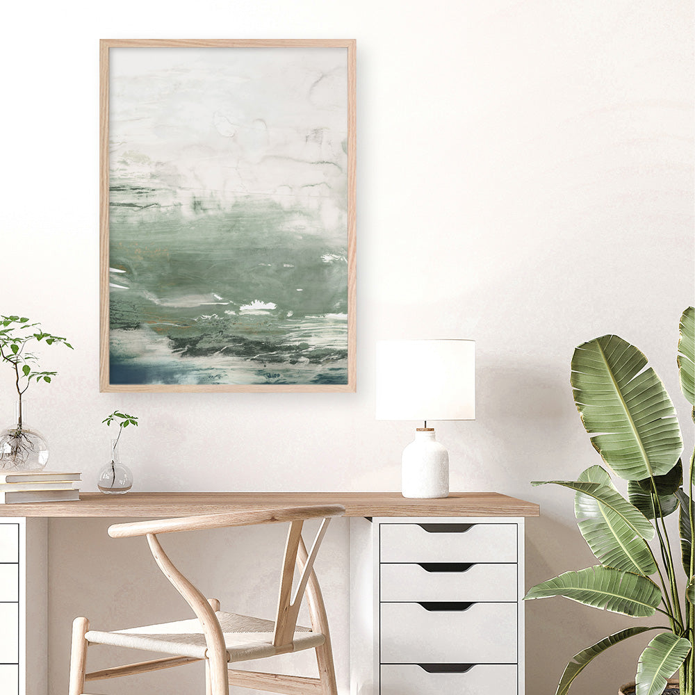 Shop Emerald Daze I Art Print a painted abstract themed wall art print from The Print Emporium wall artwork collection - Buy Australian made fine art painting style poster and framed prints for the home and your interior decor room, TPE-PC-PM041-AP