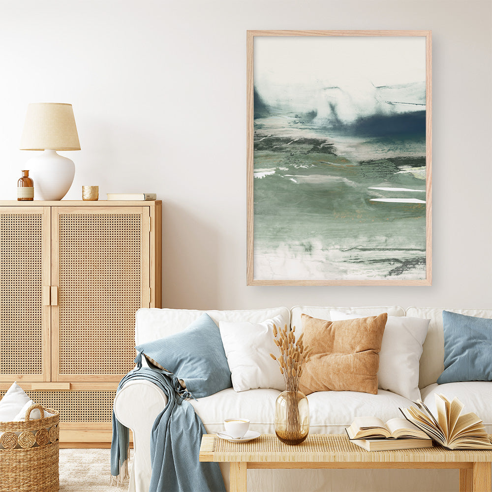 Shop Emerald Daze II Art Print a painted abstract themed wall art print from The Print Emporium wall artwork collection - Buy Australian made fine art painting style poster and framed prints for the home and your interior decor room, TPE-PC-PM042-AP