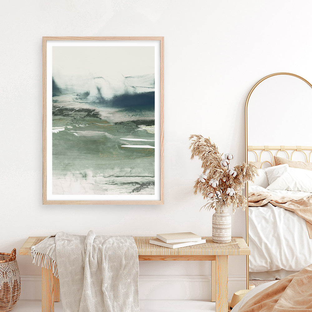 Shop Emerald Daze II Art Print a painted abstract themed wall art print from The Print Emporium wall artwork collection - Buy Australian made fine art painting style poster and framed prints for the home and your interior decor room, TPE-PC-PM042-AP