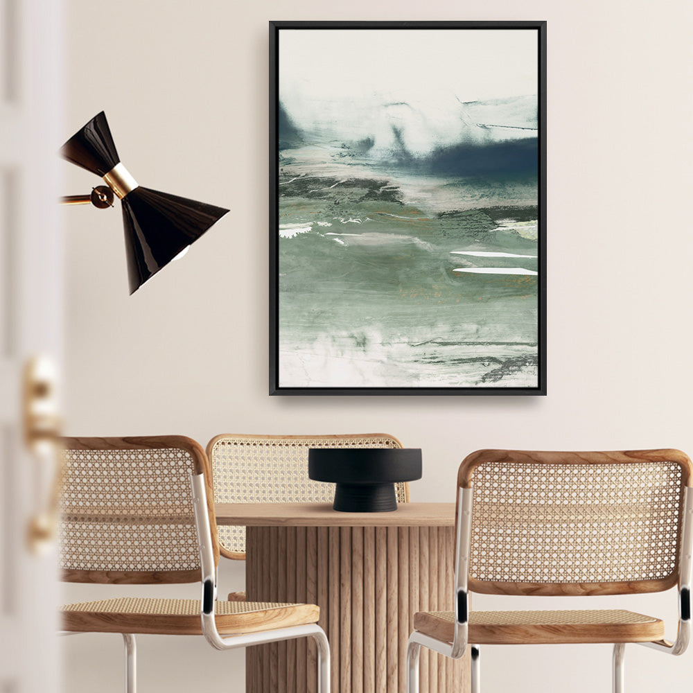 Shop Emerald Daze II Canvas Print a painted abstract themed framed canvas wall art print from The Print Emporium artwork collection - Buy Australian made fine art painting style stretched canvas prints for the home and your interior decor space, TPE-PC-PM042-CA-35X46-NF