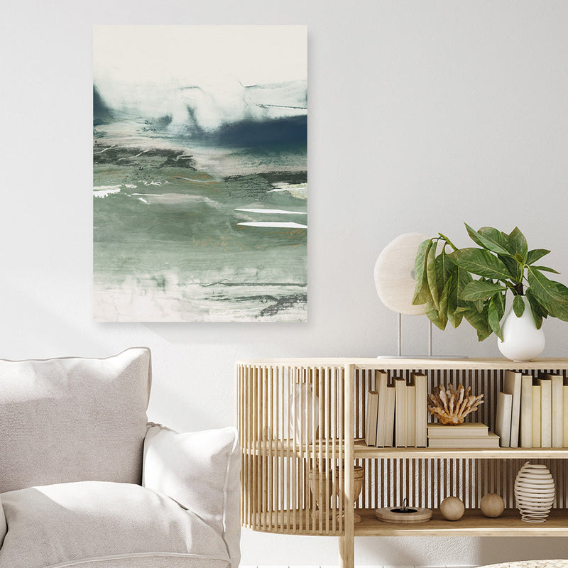 Shop Emerald Daze II Canvas Print a painted abstract themed framed canvas wall art print from The Print Emporium artwork collection - Buy Australian made fine art painting style stretched canvas prints for the home and your interior decor space, TPE-PC-PM042-CA-35X46-NF
