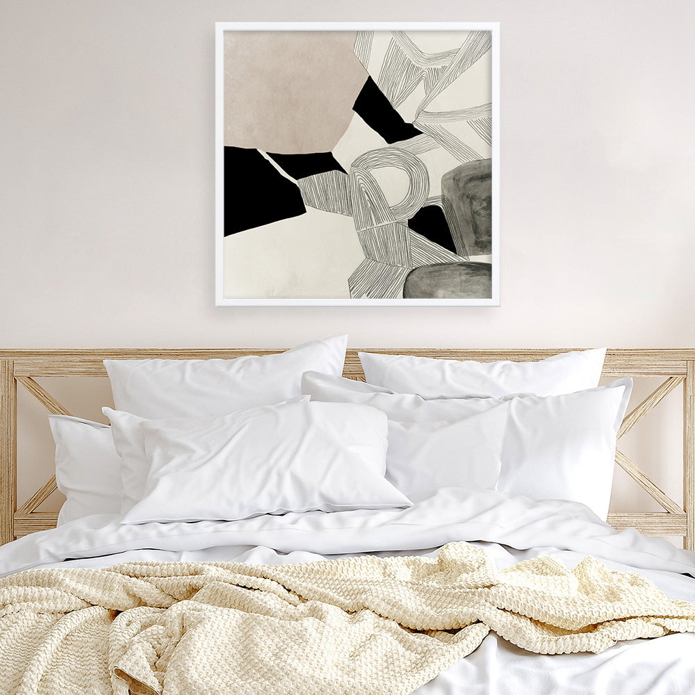 Shop Entangled I (Square) Art Print a painted abstract themed wall art print from The Print Emporium wall artwork collection - Buy Australian made fine art painting style poster and framed prints for the home and your interior decor room, TPE-PC-RF443-AP