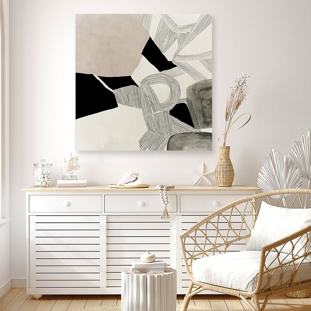 Shop Entangled I (Square) Canvas Print a painted abstract themed framed canvas wall art print from The Print Emporium artwork collection - Buy Australian made fine art painting style stretched canvas prints for the home and your interior decor space, TPE-PC-RF443-CA-40X40-NF