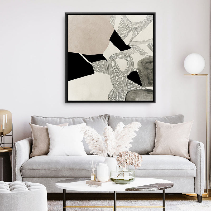 Shop Entangled I (Square) Canvas Print a painted abstract themed framed canvas wall art print from The Print Emporium artwork collection - Buy Australian made fine art painting style stretched canvas prints for the home and your interior decor space, TPE-PC-RF443-CA-40X40-NF