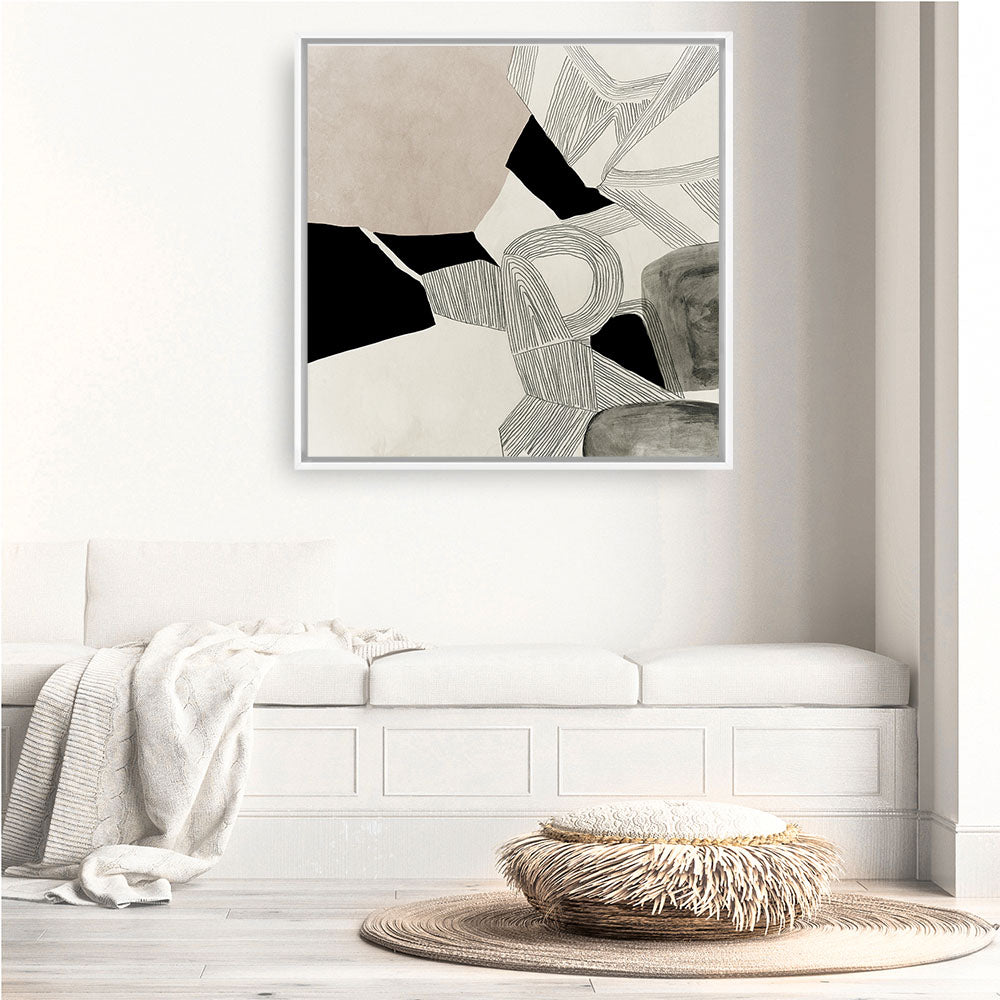 Shop Entangled I (Square) Canvas Print a painted abstract themed framed canvas wall art print from The Print Emporium artwork collection - Buy Australian made fine art painting style stretched canvas prints for the home and your interior decor space, TPE-PC-RF443-CA-40X40-NF