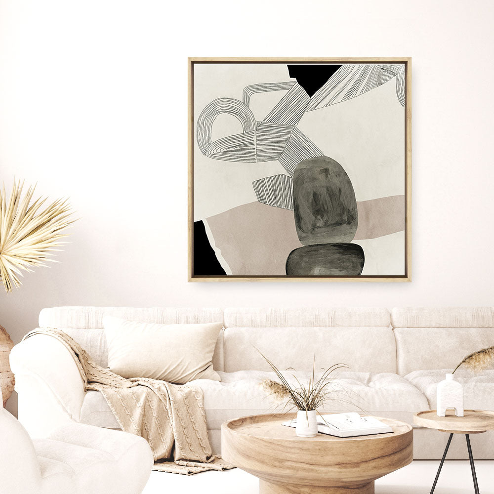 Shop Entangled II (Square) Canvas Print a painted abstract themed framed canvas wall art print from The Print Emporium artwork collection - Buy Australian made fine art painting style stretched canvas prints for the home and your interior decor space, TPE-PC-RF444-CA-40X40-NF