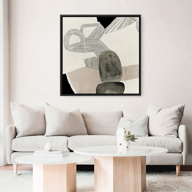 Shop Entangled II (Square) Canvas Print a painted abstract themed framed canvas wall art print from The Print Emporium artwork collection - Buy Australian made fine art painting style stretched canvas prints for the home and your interior decor space, TPE-PC-RF444-CA-40X40-NF