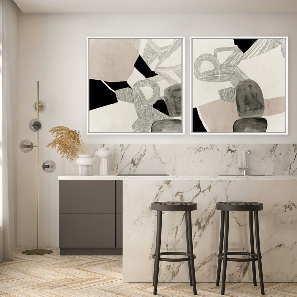 Shop Entangled II (Square) Canvas Print a painted abstract themed framed canvas wall art print from The Print Emporium artwork collection - Buy Australian made fine art painting style stretched canvas prints for the home and your interior decor space, TPE-PC-RF444-CA-40X40-NF