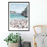 Shop European Cove Art Print a coastal themed painted wall art print from The Print Emporium wall artwork collection - Buy Australian made fine art painting style poster and framed prints for the home and your interior decor room, TPE-022-AP