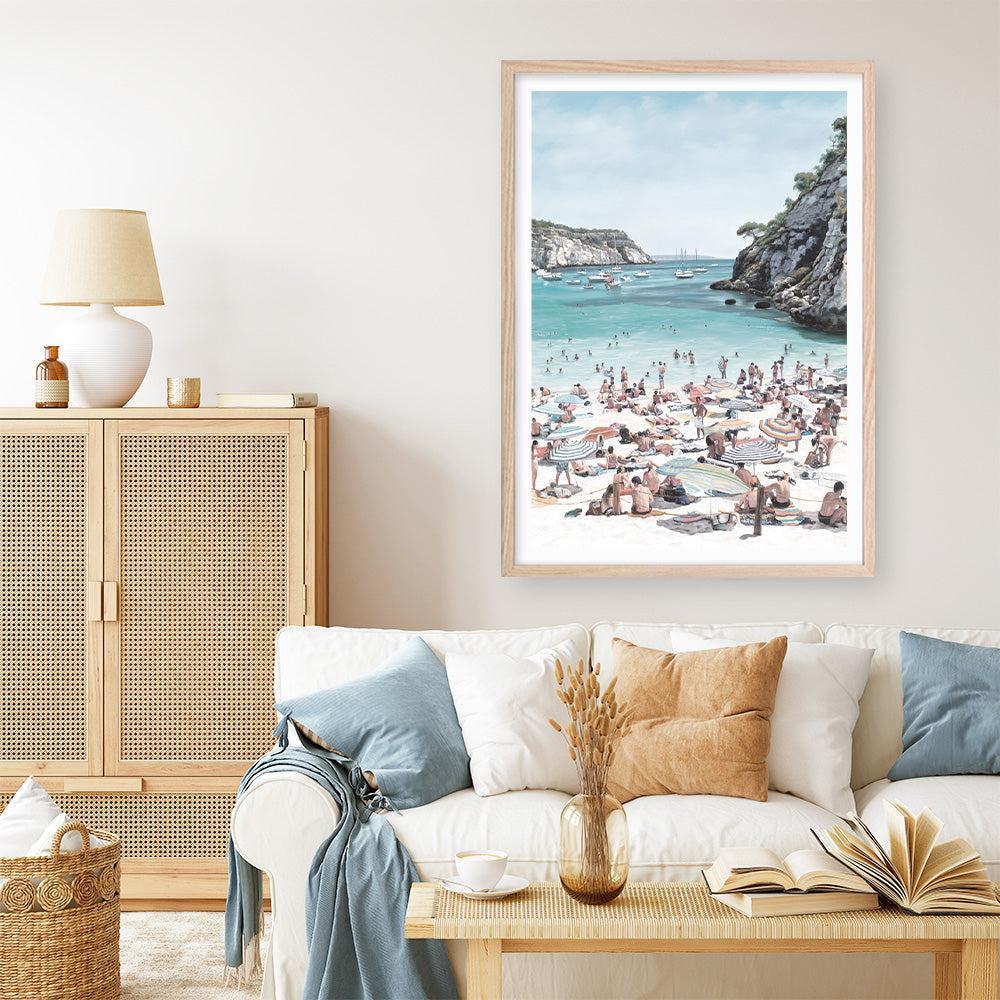 Shop European Cove Art Print a coastal themed painted wall art print from The Print Emporium wall artwork collection - Buy Australian made fine art painting style poster and framed prints for the home and your interior decor room, TPE-022-AP