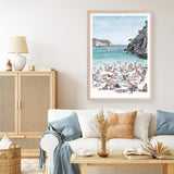 Shop European Cove Art Print a coastal themed painted wall art print from The Print Emporium wall artwork collection - Buy Australian made fine art painting style poster and framed prints for the home and your interior decor room, TPE-022-AP