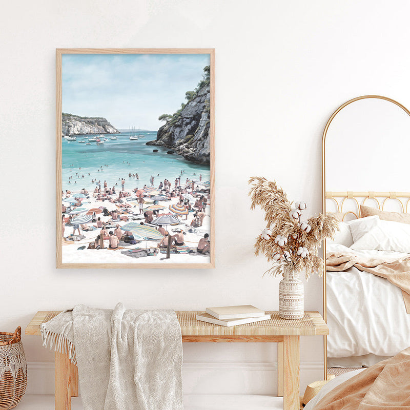 Shop European Cove Art Print a coastal themed painted wall art print from The Print Emporium wall artwork collection - Buy Australian made fine art painting style poster and framed prints for the home and your interior decor room, TPE-022-AP