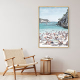 Shop European Cove Canvas Print a coastal themed painted framed canvas wall art print from The Print Emporium artwork collection - Buy Australian made fine art painting style stretched canvas prints for the home and your interior decor space, TPE-022-CA-35X46-NF