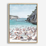 Shop European Cove Canvas Print a coastal themed painted framed canvas wall art print from The Print Emporium artwork collection - Buy Australian made fine art painting style stretched canvas prints for the home and your interior decor space, TPE-022-CA-35X46-NF