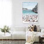Shop European Cove Canvas Print a coastal themed painted framed canvas wall art print from The Print Emporium artwork collection - Buy Australian made fine art painting style stretched canvas prints for the home and your interior decor space, TPE-022-CA-35X46-NF