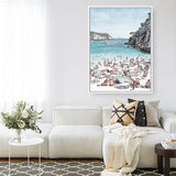 Shop European Cove Canvas Print a coastal themed painted framed canvas wall art print from The Print Emporium artwork collection - Buy Australian made fine art painting style stretched canvas prints for the home and your interior decor space, TPE-022-CA-35X46-NF