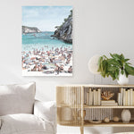 Shop European Cove Canvas Print a coastal themed painted framed canvas wall art print from The Print Emporium artwork collection - Buy Australian made fine art painting style stretched canvas prints for the home and your interior decor space, TPE-022-CA-35X46-NF