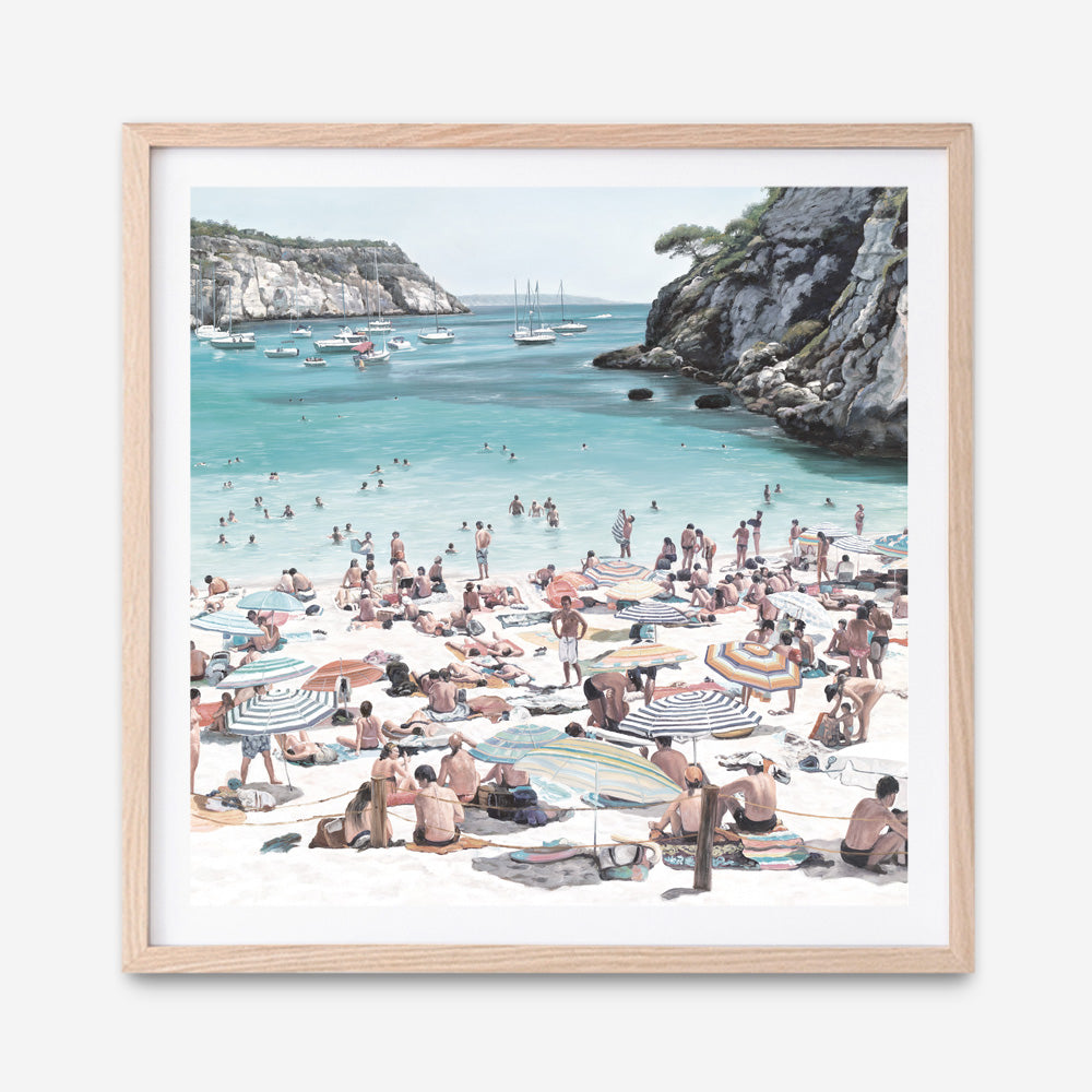 Shop European Cove (Square) Art Print a coastal themed painted wall art print from The Print Emporium wall artwork collection - Buy Australian made fine art painting style poster and framed prints for the home and your interior decor room, TPE-476-AP