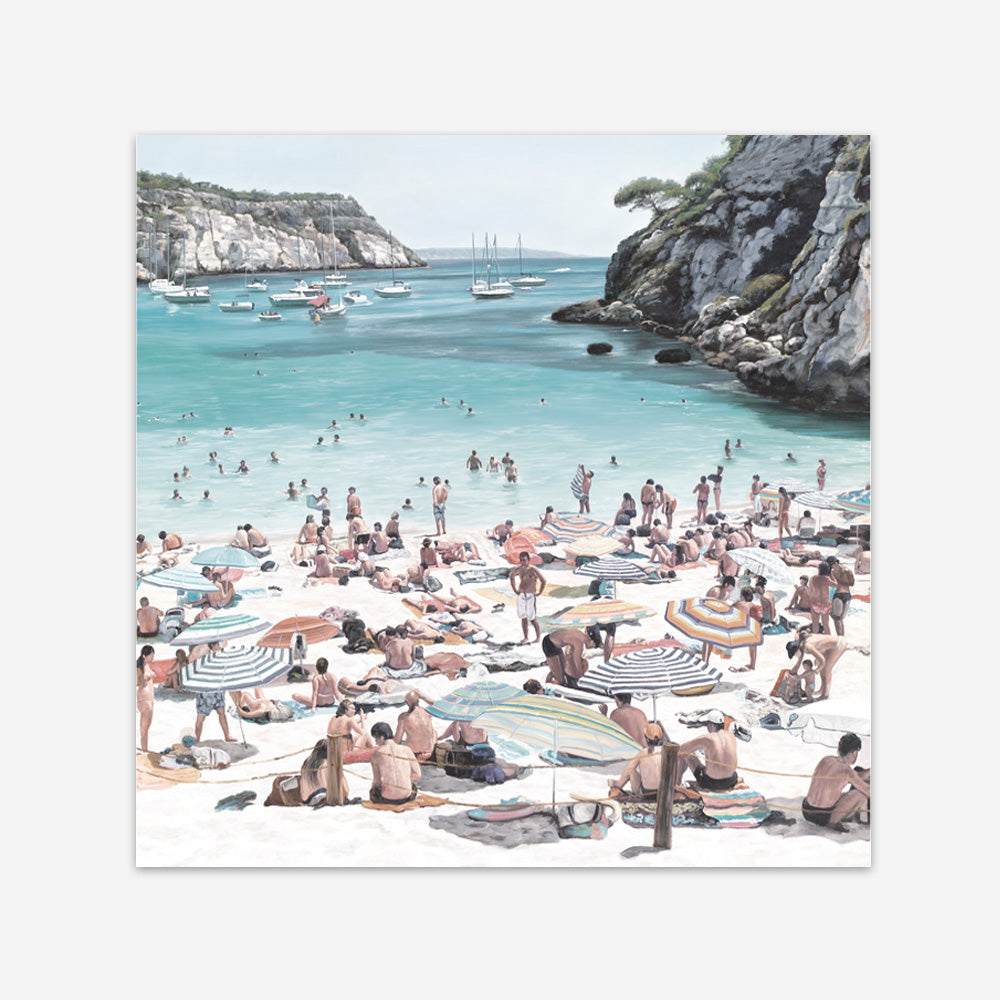 Shop European Cove (Square) Art Print a coastal themed painted wall art print from The Print Emporium wall artwork collection - Buy Australian made fine art painting style poster and framed prints for the home and your interior decor room, TPE-476-AP