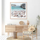 Shop European Cove (Square) Art Print a coastal themed painted wall art print from The Print Emporium wall artwork collection - Buy Australian made fine art painting style poster and framed prints for the home and your interior decor room, TPE-476-AP