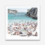 Shop European Cove (Square) Art Print a coastal themed painted wall art print from The Print Emporium wall artwork collection - Buy Australian made fine art painting style poster and framed prints for the home and your interior decor room, TPE-476-AP
